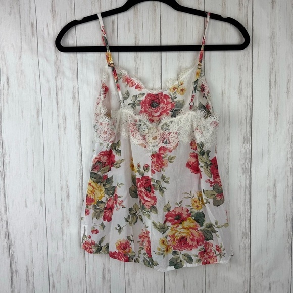 Abercrombie and Fitch silk floral lace tank Small - Picture 3 of 5